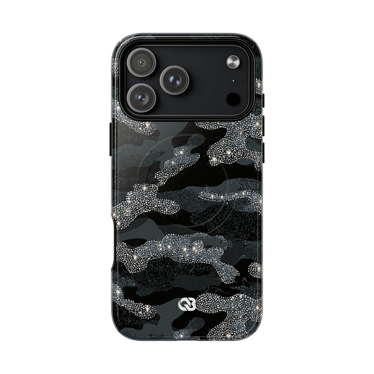 Glitter Shadow Camo · Tough 2.0 Magnetic Phone Case for iPhone · Black