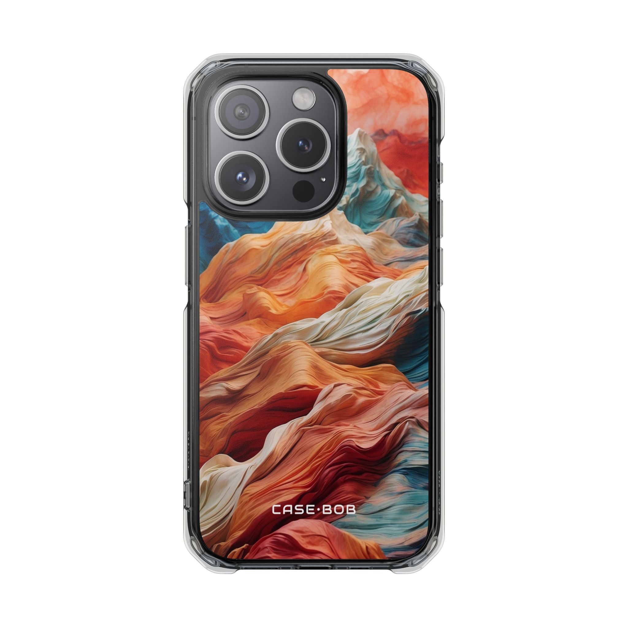 Fabric Peaks Cream iPhone 15 Pro Case - Impact