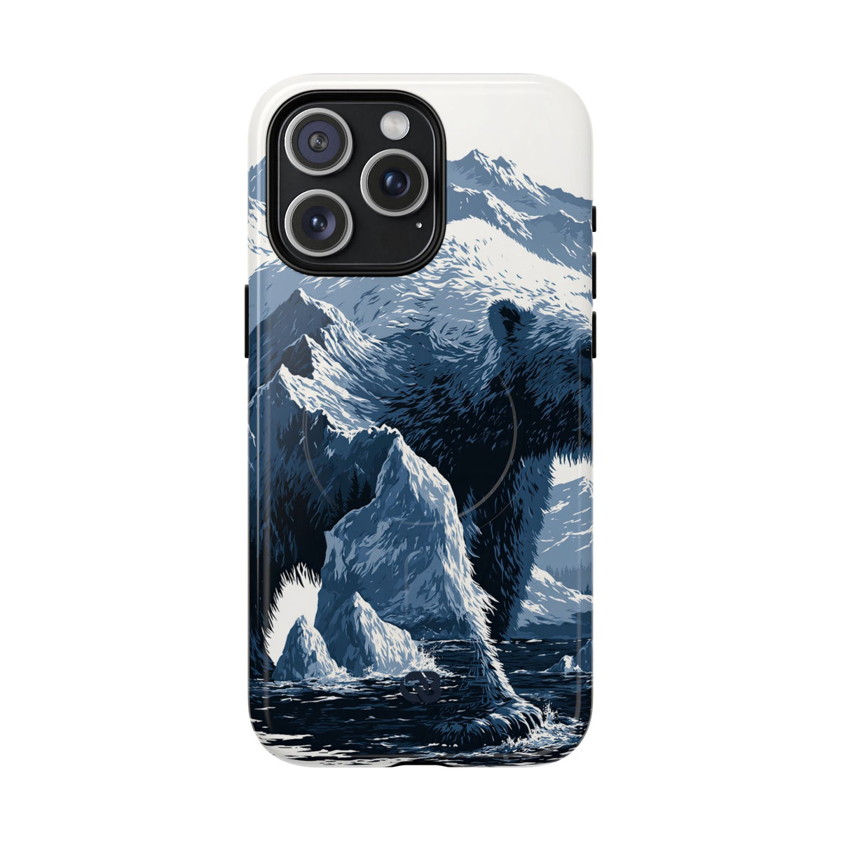 Fjord Summit Bear · Tough 2.0 Magnetic Phone Case for iPhone · Blue