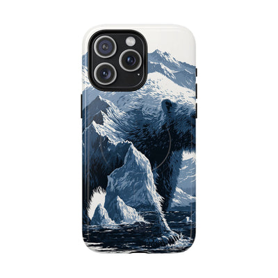 Fjord Summit Bear · Tough 2.0 Magnetic Phone Case for iPhone · Blue
