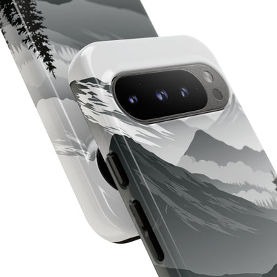 Grey Tough Phone Case for Google Pixel - Granite Ridge Mist