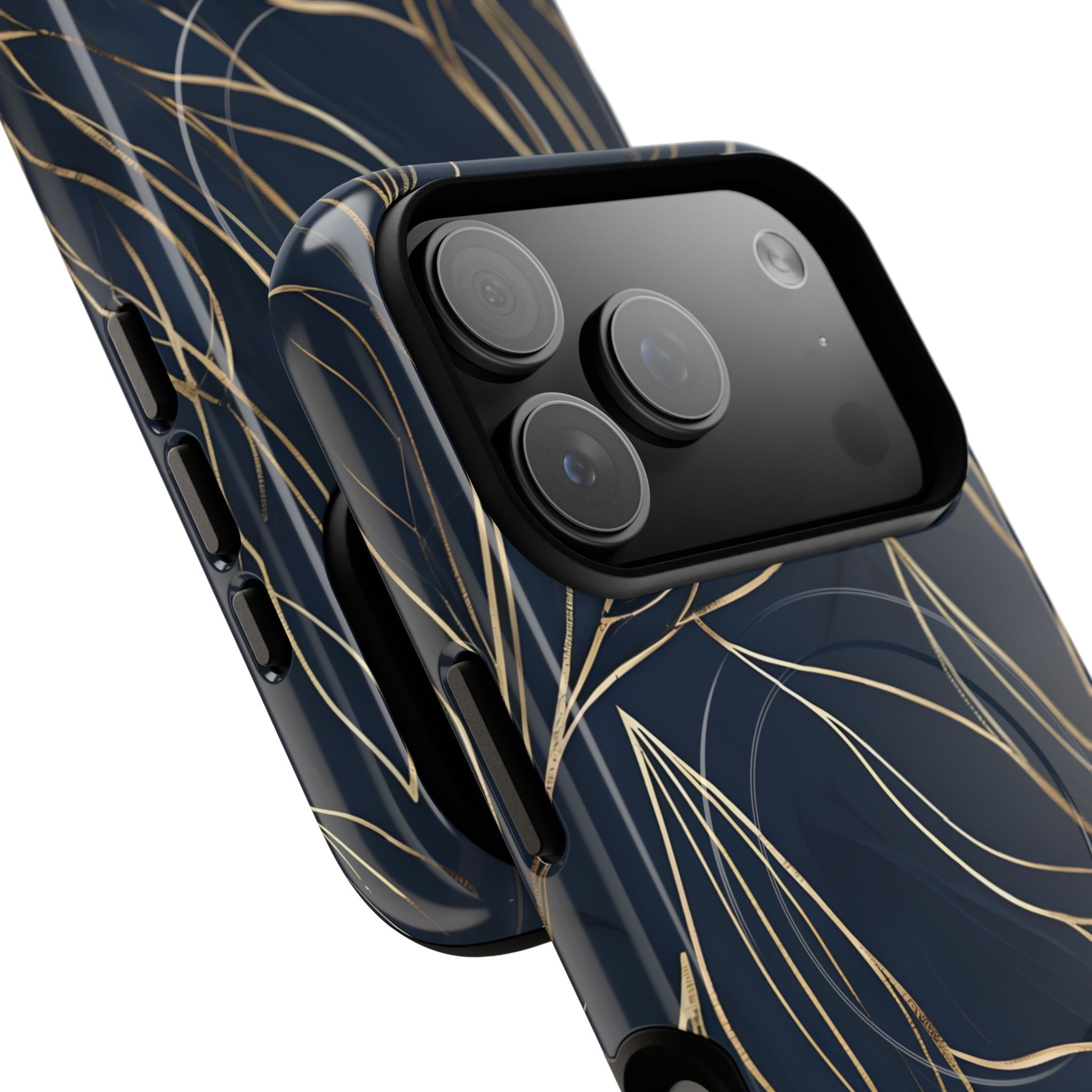 Gilded Navy Foliage · Tough+ Magsafe