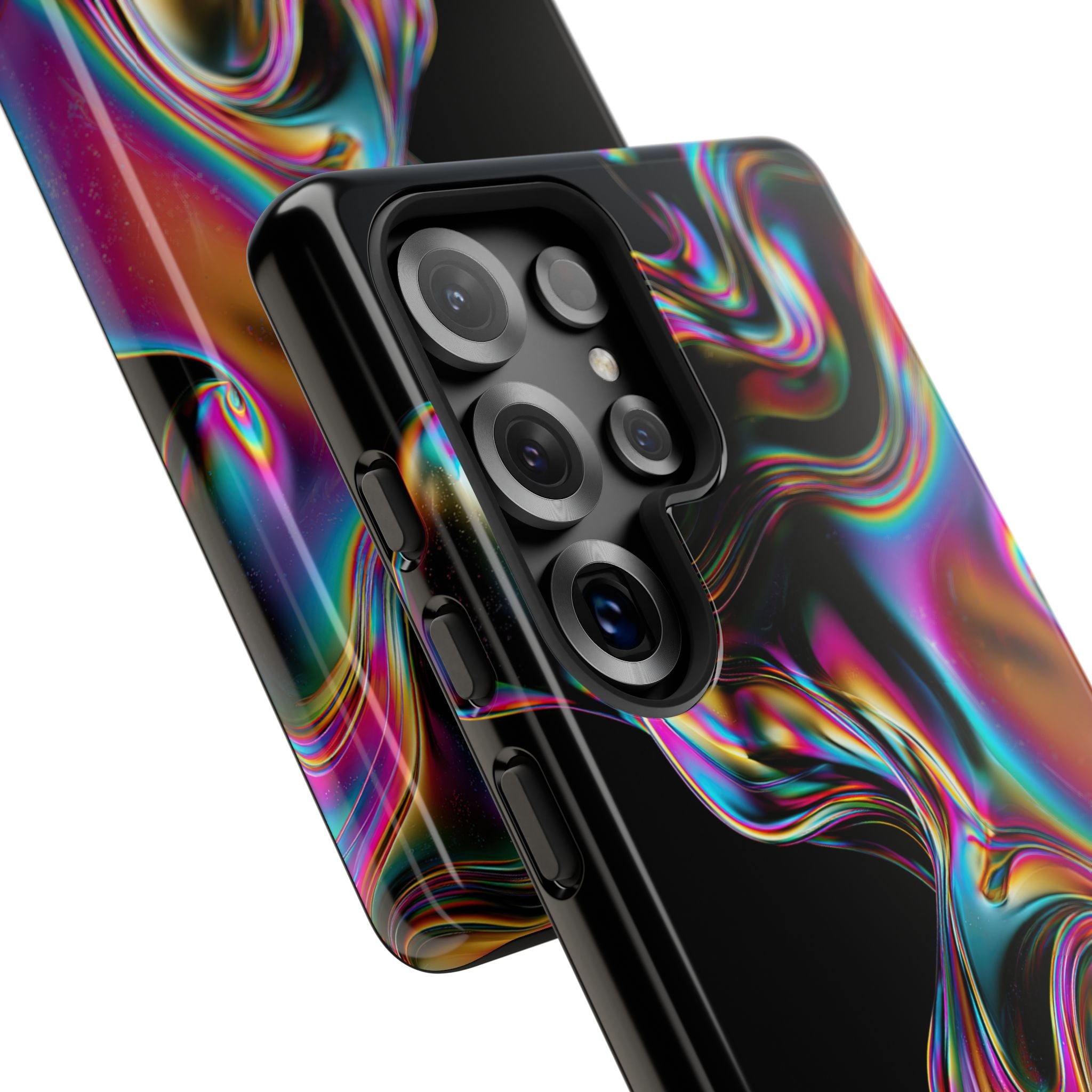 Purple Tough Phone Case for Samsung - Liquid Neon Chrome