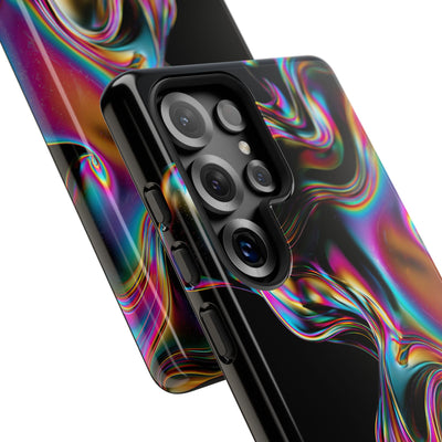 Purple Tough Phone Case for Samsung - Liquid Neon Chrome
