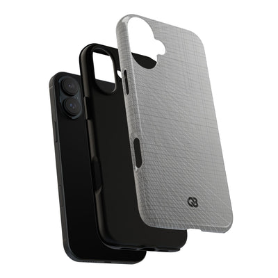 Grey Tough Phone Case for iPhone - Chrome Mesh Warp