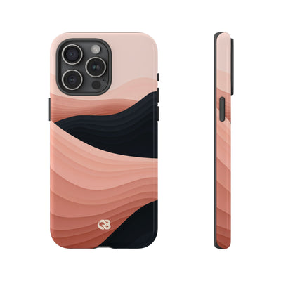 Pink Tough Phone Case for iPhone - Dune Shadow Layers
