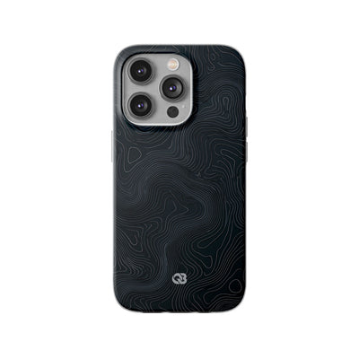 Black Lite Phone Case for iPhone - Obsidian Ridge Topo