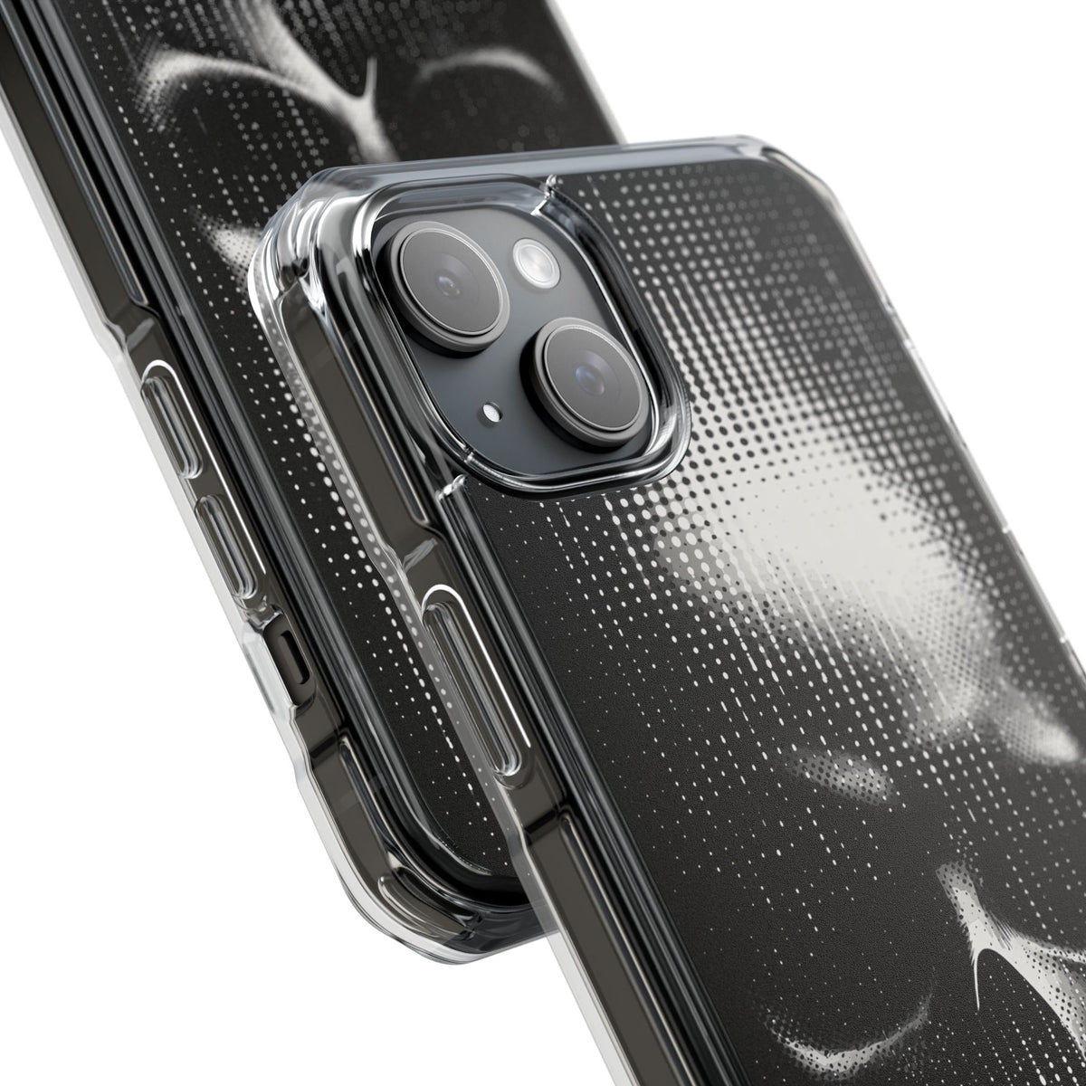 Raster Phantom · Clear Impact Magnetic Phone Case for iPhone ·  Black