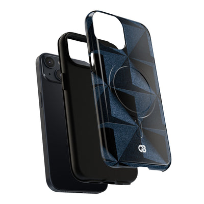 Blue Tough 2.0 Magsafe Phone Case for iPhone - Indigo Basalt Facets