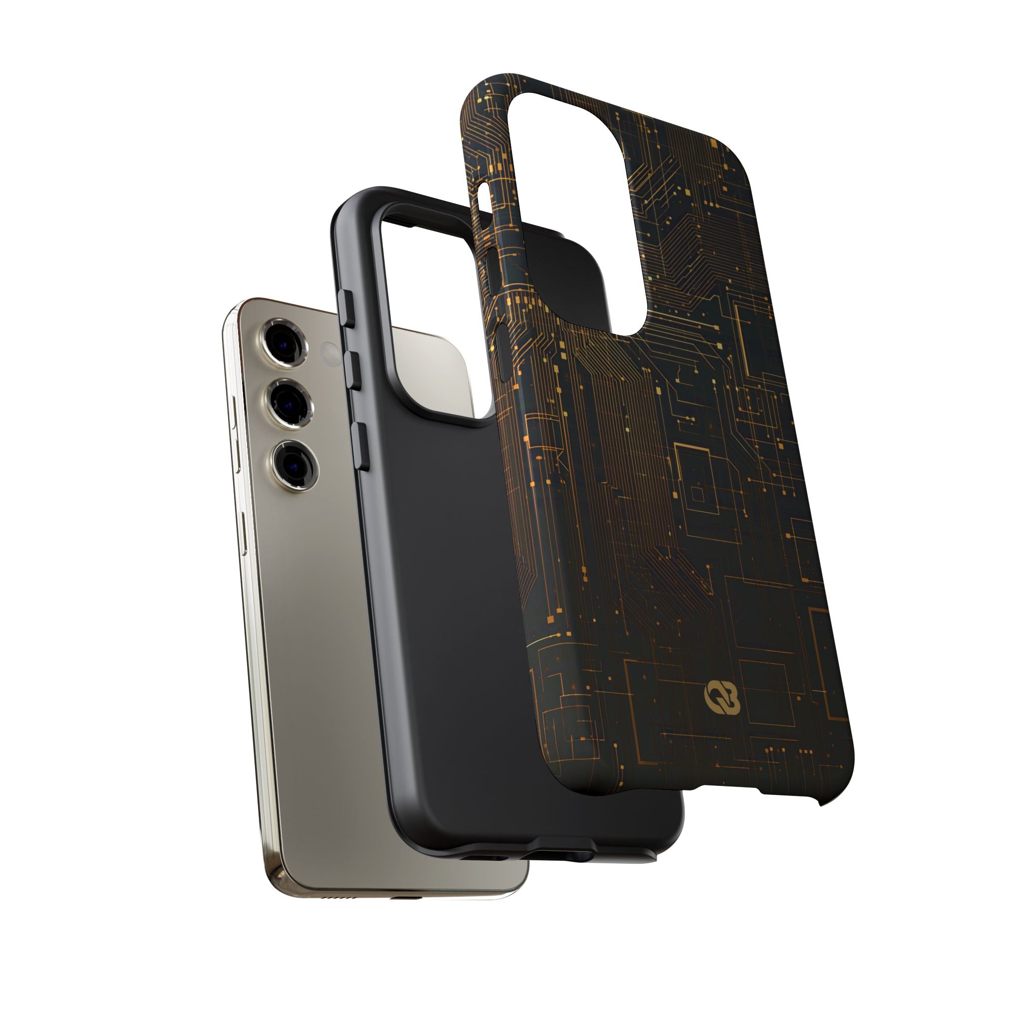 Gold Tough Phone Case for Samsung - Amber Core Mainframe