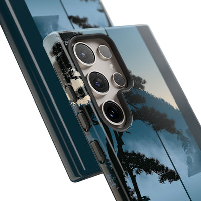 Blue Tough Phone Case for Samsung - Kyoto Mist Pine