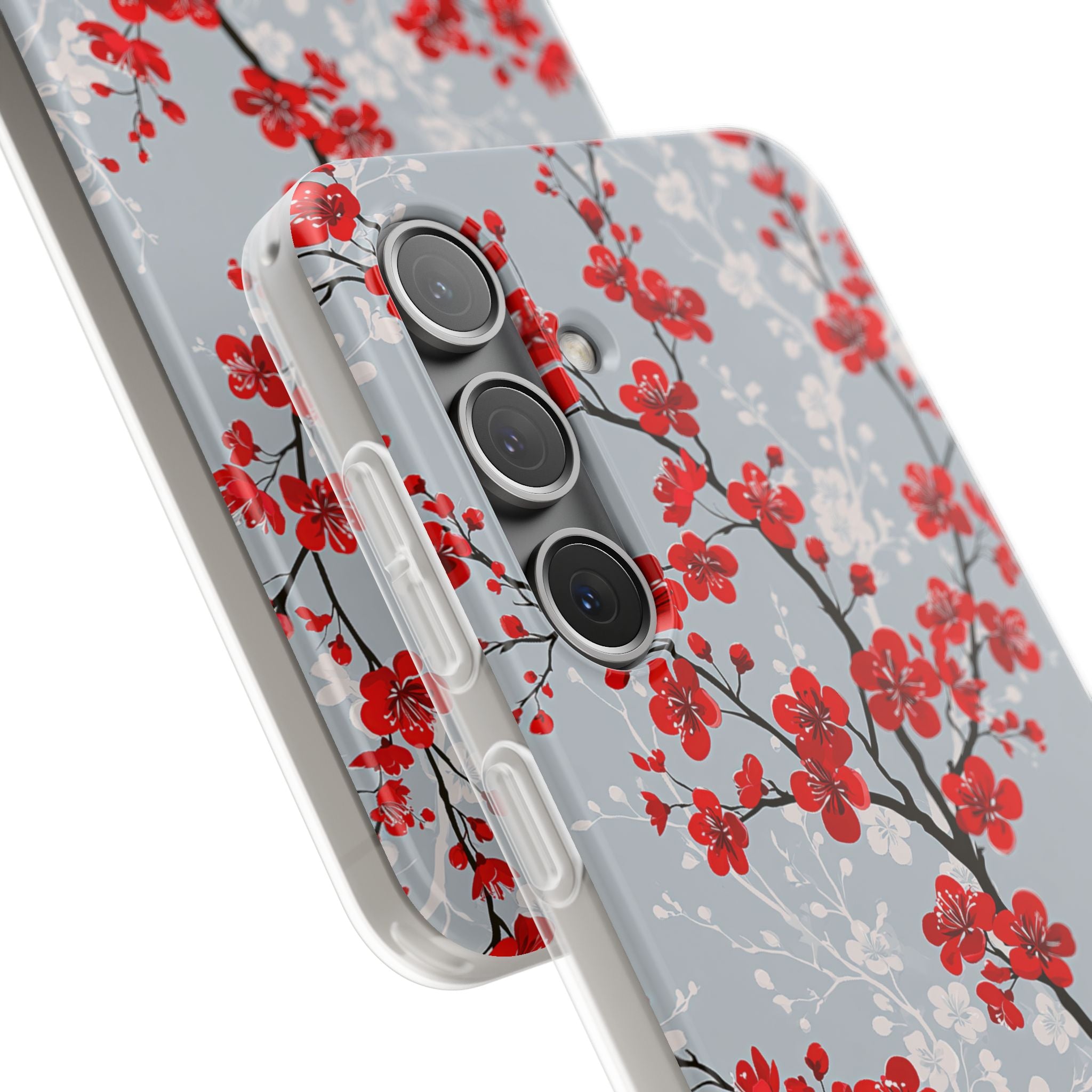 Grey Lite Phone Case for Samsung - Crimson Sakura Slate