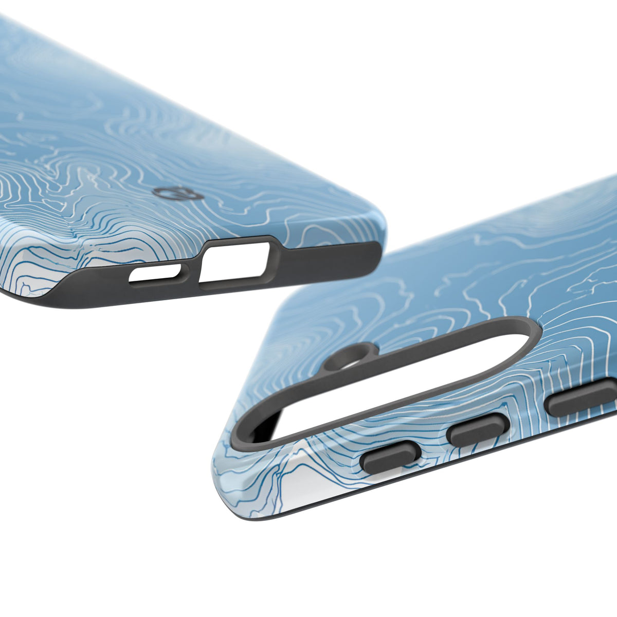 Blue Tough Phone Case for Samsung - Glacial Ridge Topo