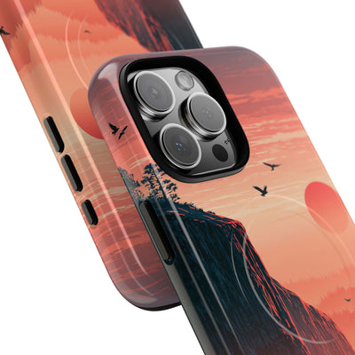 Orange Tough 2.0 Magsafe Phone Case for iPhone - Crimson Ridge Flight