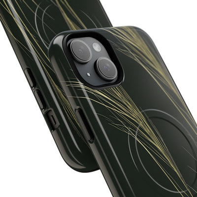 Green Tough 2.0 Magsafe Phone Case for iPhone - Midnight Gilded Grass