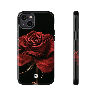 Crimson Noir Rose · Tough Phone Case for iPhone · Black