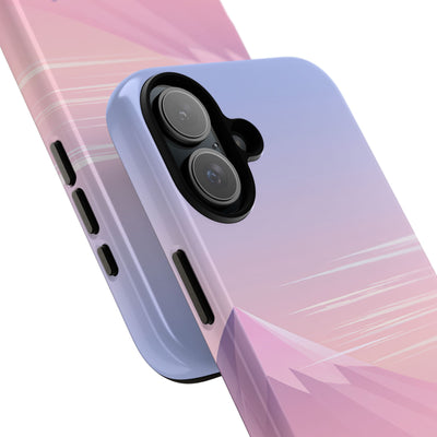Purple Tough Phone Case for iPhone - Lavender Alpine Dawn