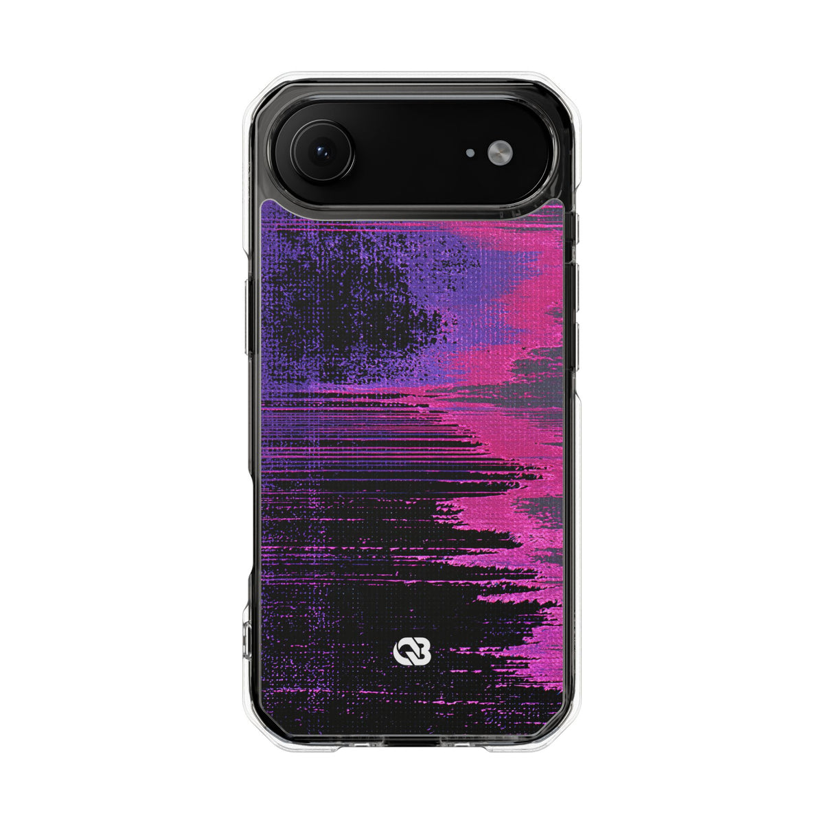 Neon Signal Shift · Clear Impact Magnetic Phone Case for iPhone · Purple