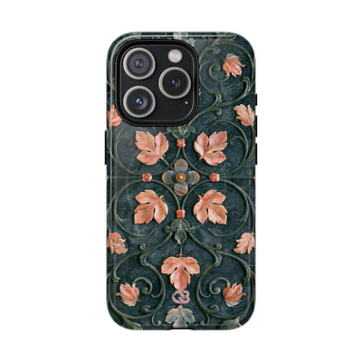 Florentine Rose Arabesque · Tough 2.0 Magnetic Phone Case for iPhone · Green