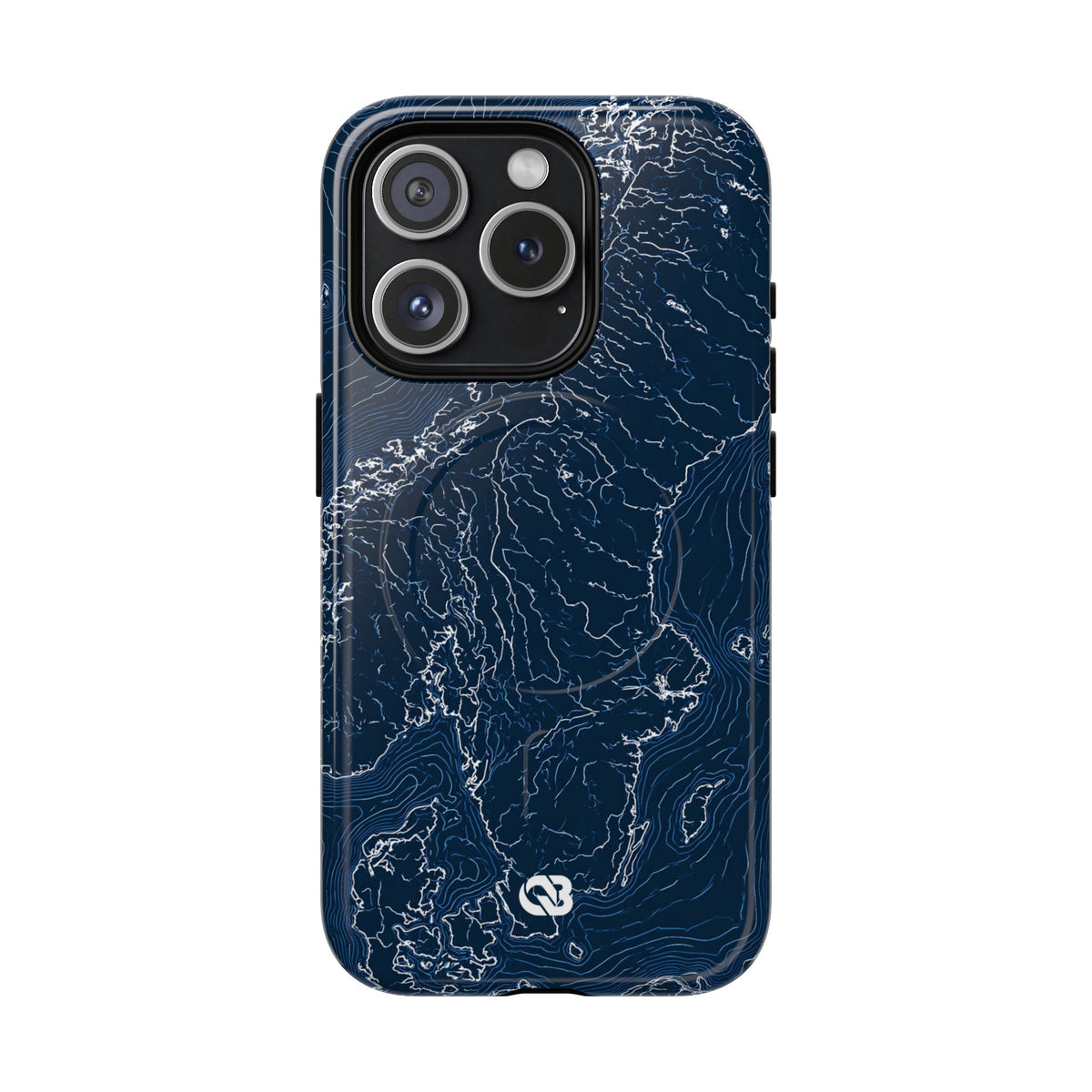 Nordic Contour Chart · Tough 2.0 Magnetic Phone Case for iPhone · Blue