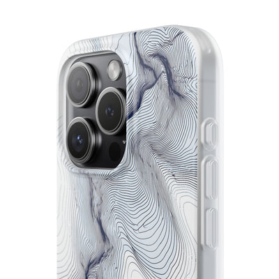 White Lite Phone Case for iPhone - Nordic Ridge Topo