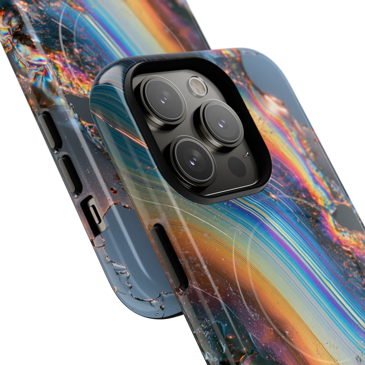 Prismatic Aura Flow · Tough 2.0 Magnetic Phone Case for iPhone · Blue