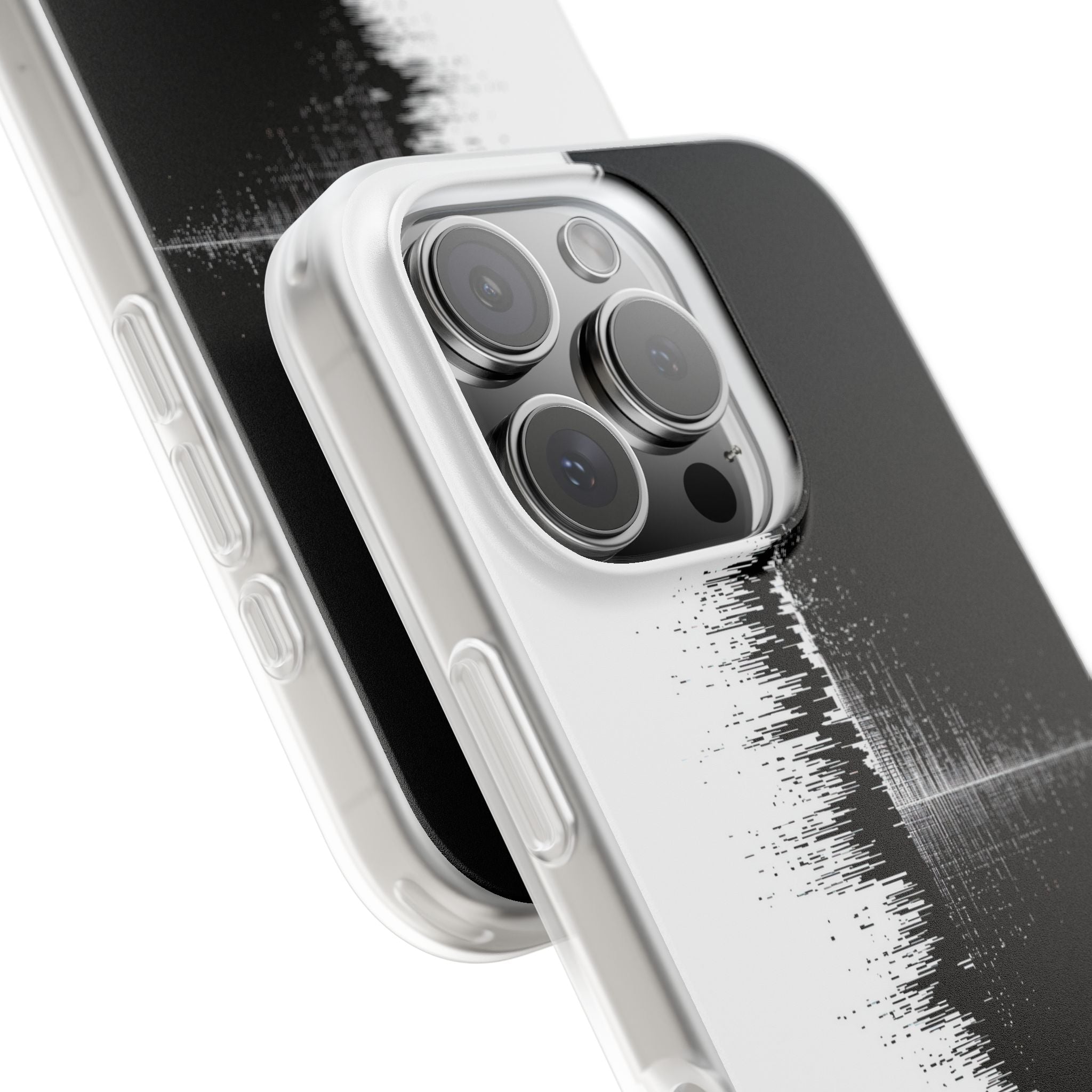 Black Lite Phone Case for iPhone - Static Signal Split