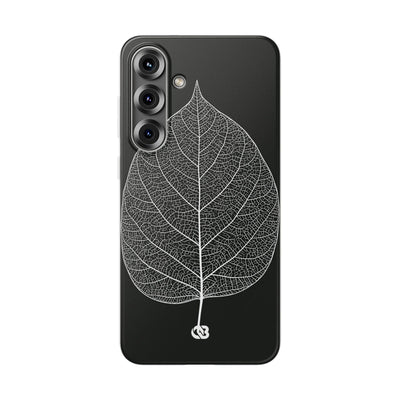 Black Lite Phone Case for Samsung - Bleached Leaf Lattice
