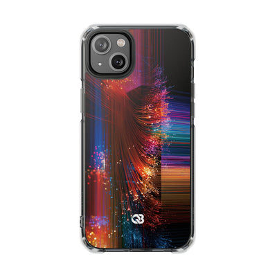 Black Impact MagSafe Phone Case for iPhone - Cyber Optic Streak