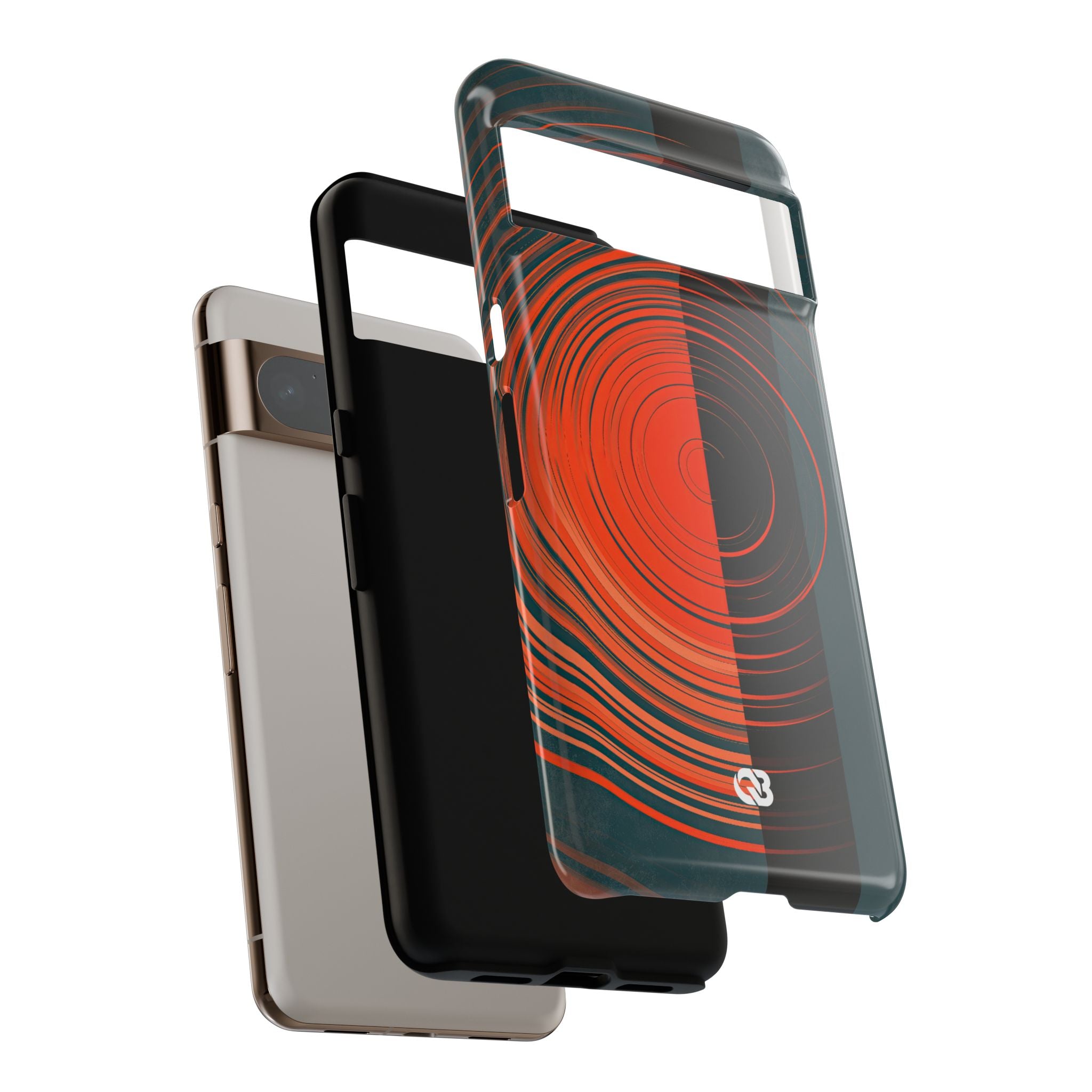 Teal Tough Phone Case for Google Pixel - Burnt Slate Radial