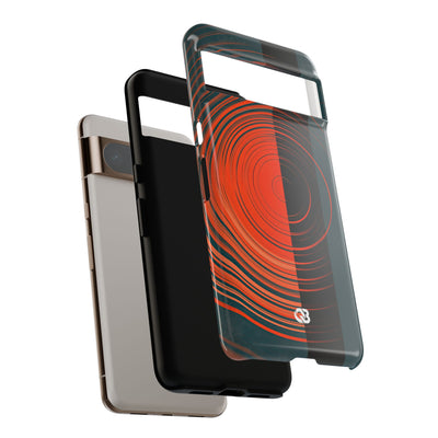 Teal Tough Phone Case for Google Pixel - Burnt Slate Radial