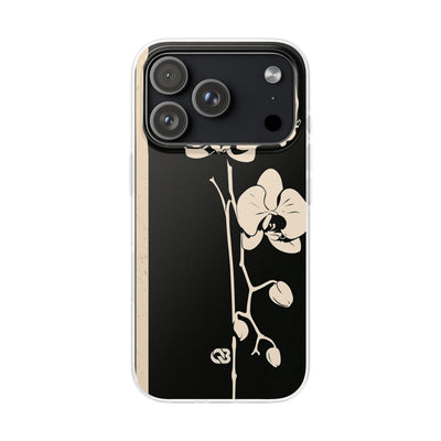 Black Lite Phone Case for iPhone - Obsidian Bone Orchid