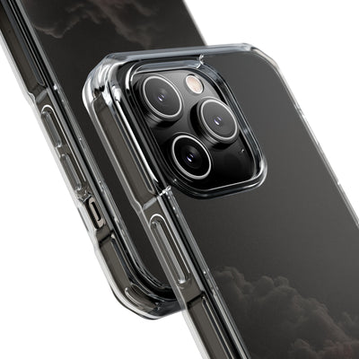 Crimson Fog Void · Clear Impact Magnetic Phone Case for iPhone ·  Black