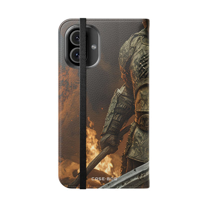 Horned Warrior Flame - iPhone 16 Plus Case - Wallet