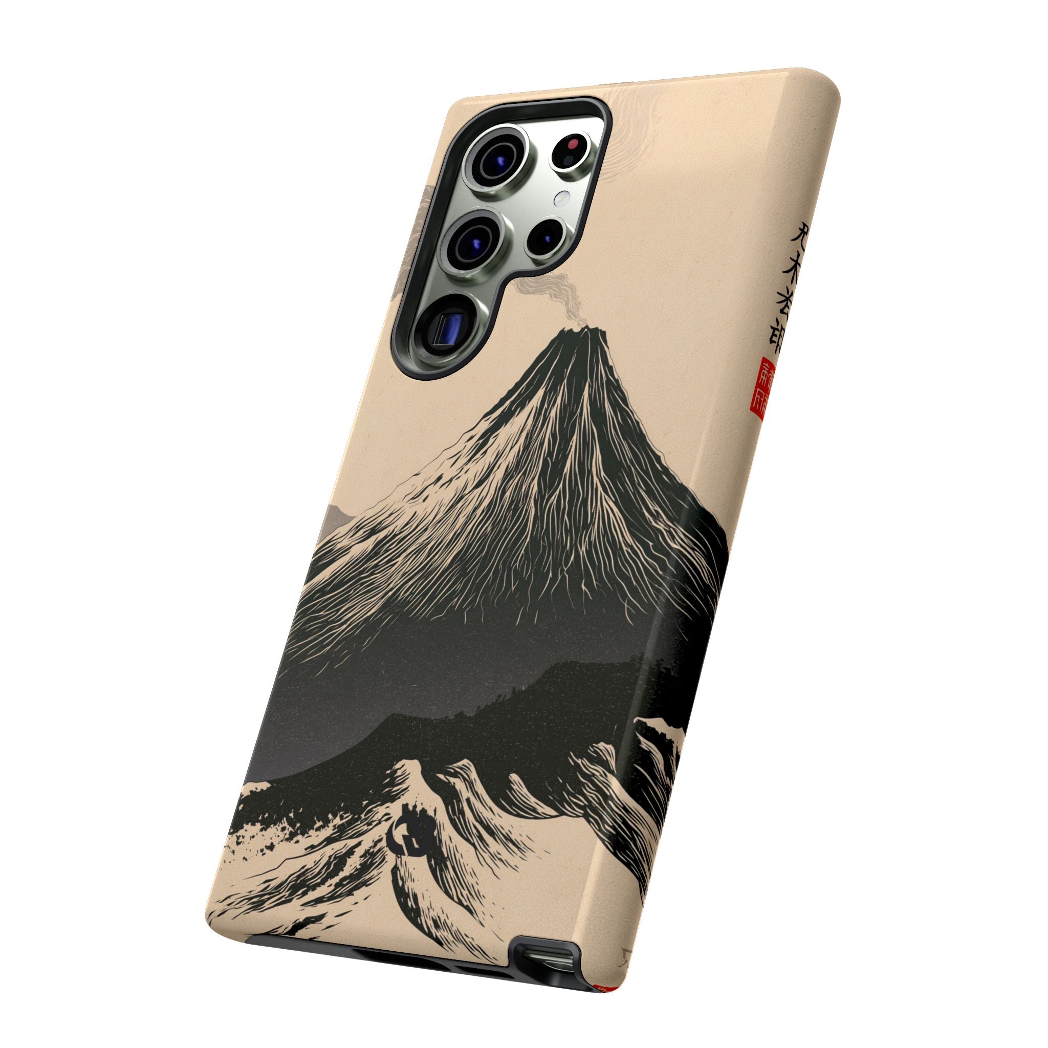 Beige Tough Phone Case for Samsung - Obsidian Ink Summit