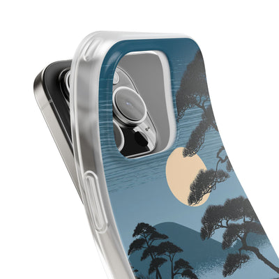 Blue Lite Phone Case for iPhone - Midnight Kyoto Pine