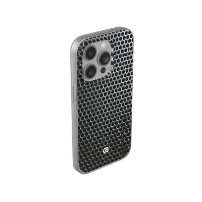 Brushed Perforated Steel · Lite Phone Case for iPhone ·  Silver