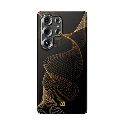 Golden Contour Flow · Lite Phone Case for Samsung · Black