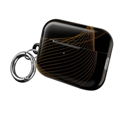 Golden Horizon Drift · Hard Case for AirPods & AirPods Pro · Black