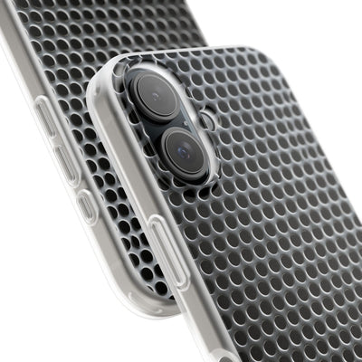 Silver Lite Phone Case for iPhone - Brutalist Steel Mesh