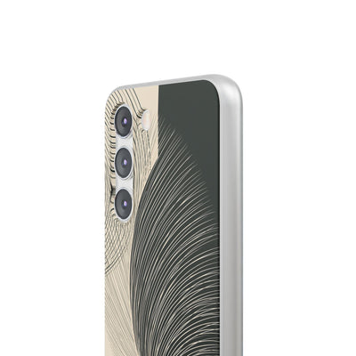 Beige Lite Phone Case for Samsung - Obsidian Cream Plume