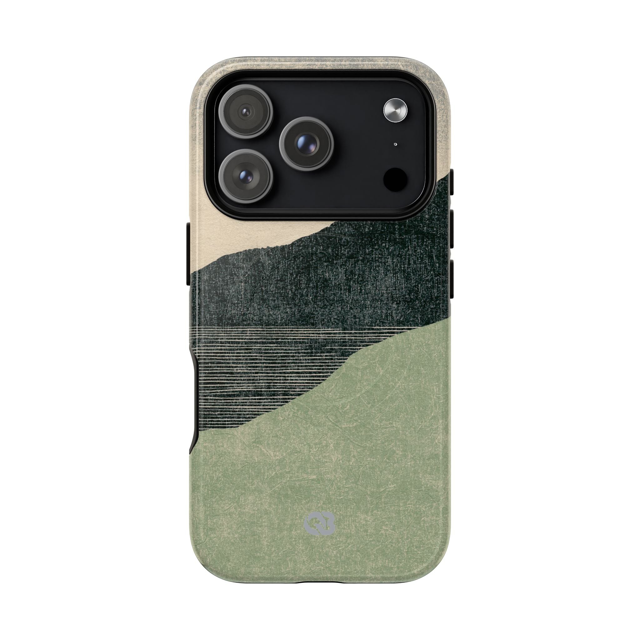 Green Tough 2.0 Magsafe Phone Case for iPhone - Moss Ridge Grain