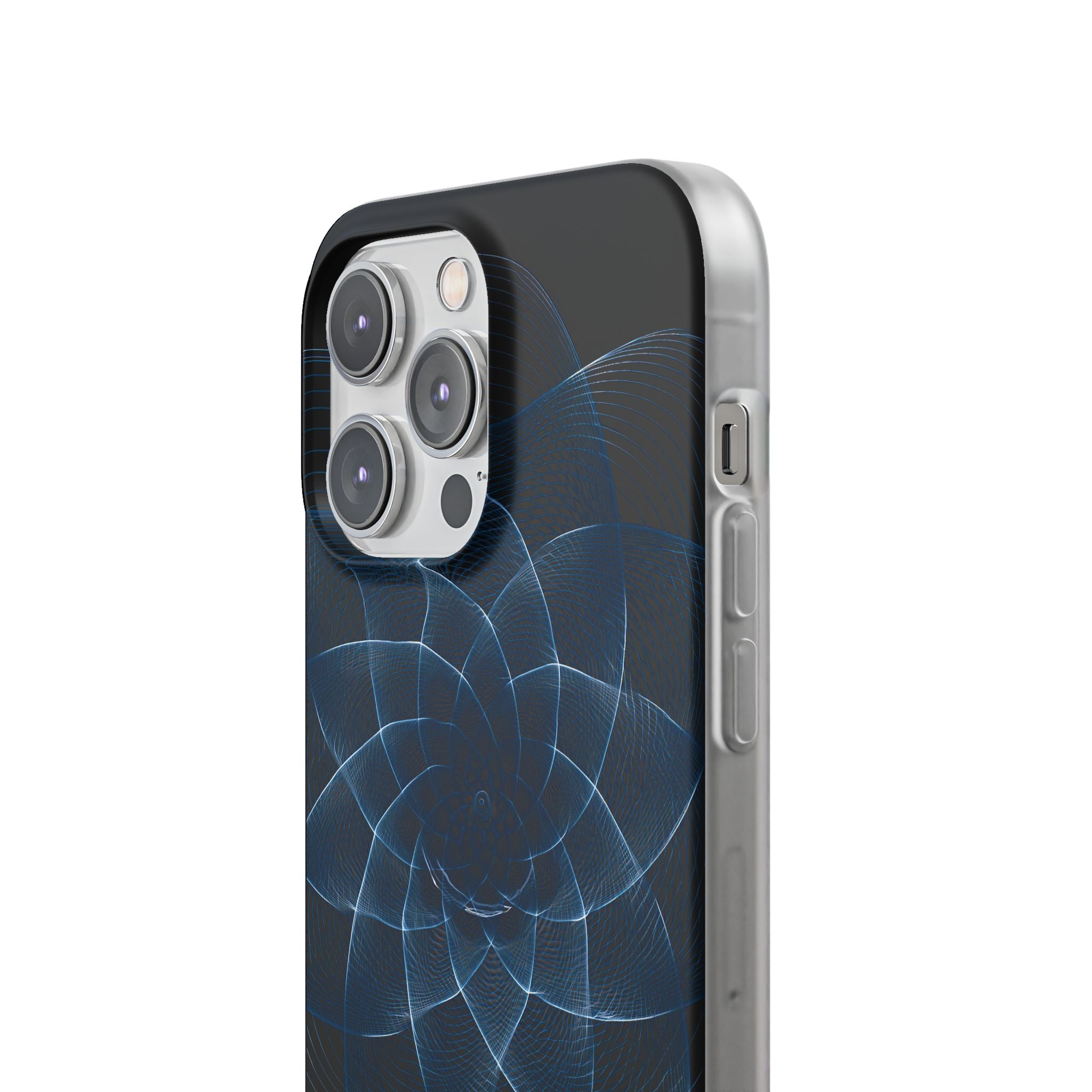 Blue Lite Phone Case for iPhone - Cobalt Geometric Bloom