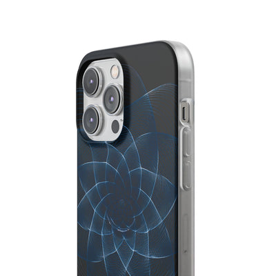 Blue Lite Phone Case for iPhone - Cobalt Geometric Bloom