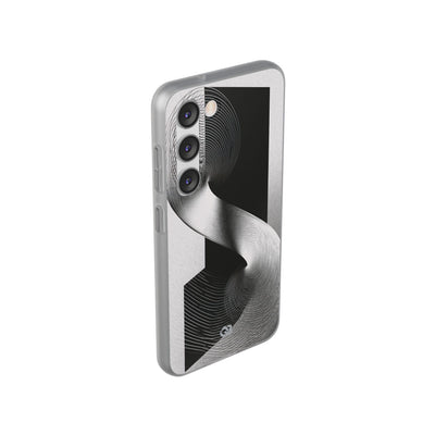 Grey Lite Phone Case for Samsung - Obsidian Moiré Wave