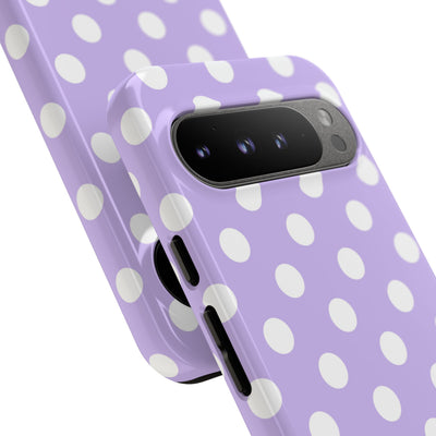 Lavender Polka Grid · Tough Θήκη για Google Pixel
