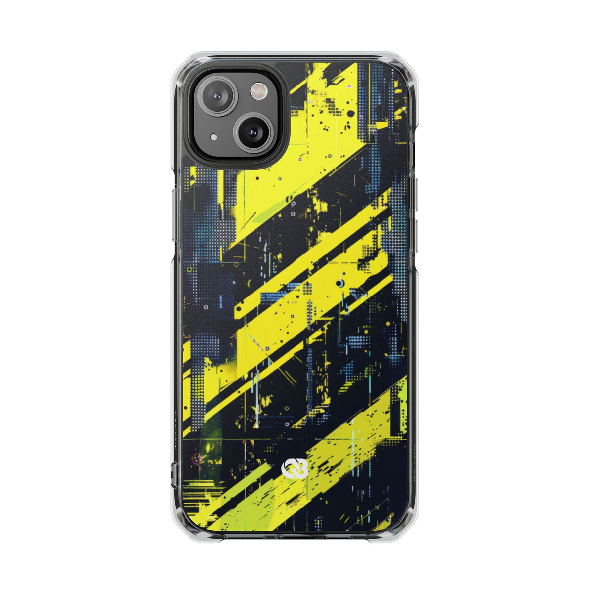 Acid Hazard · Clear Impact Magnetic Phone Case for iPhone ·  Yellow