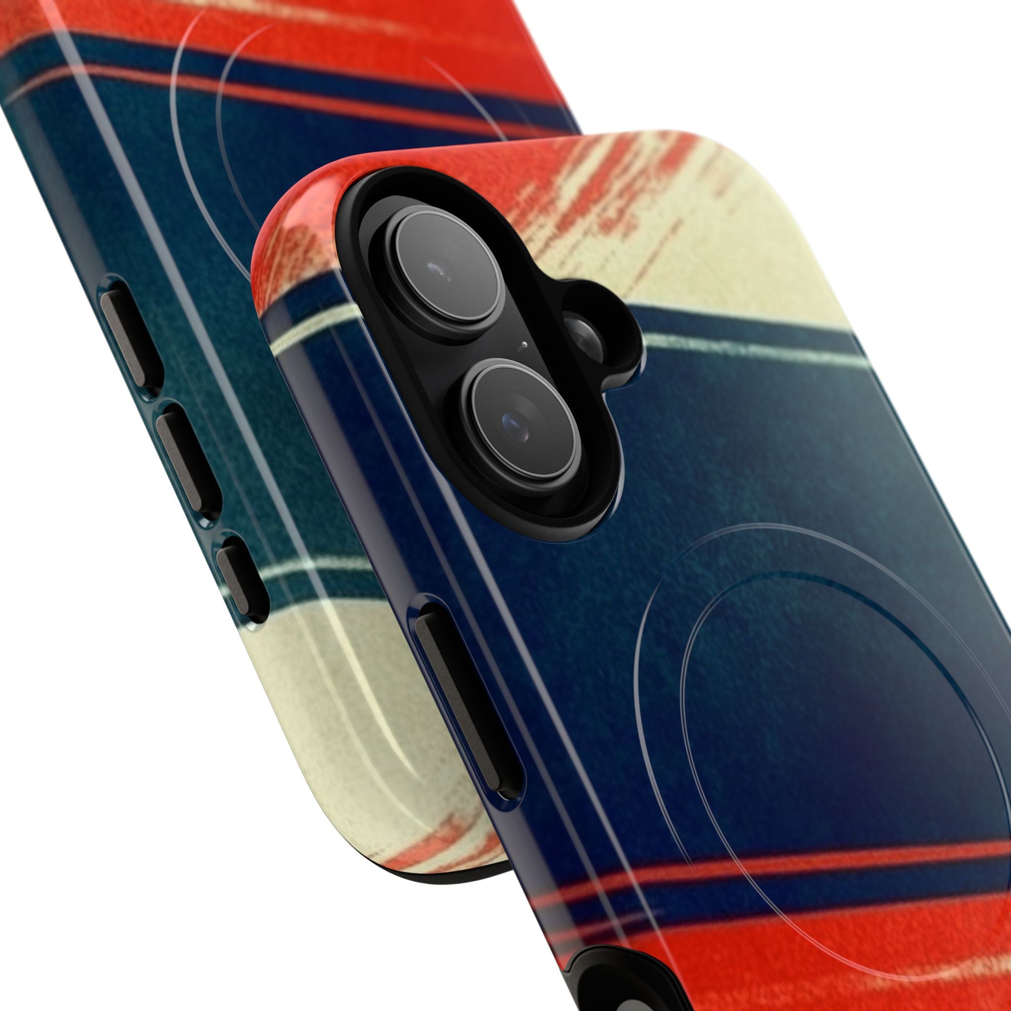 Blue Diagonal Motion iPhone 17 Case - Tough+ - CASE•BOB