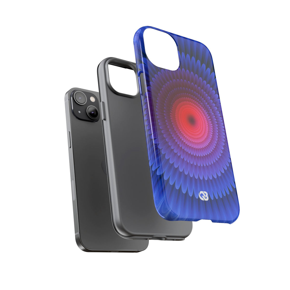 Radial Spectrum Bloom · Tough Phone Case for iPhone · Blue