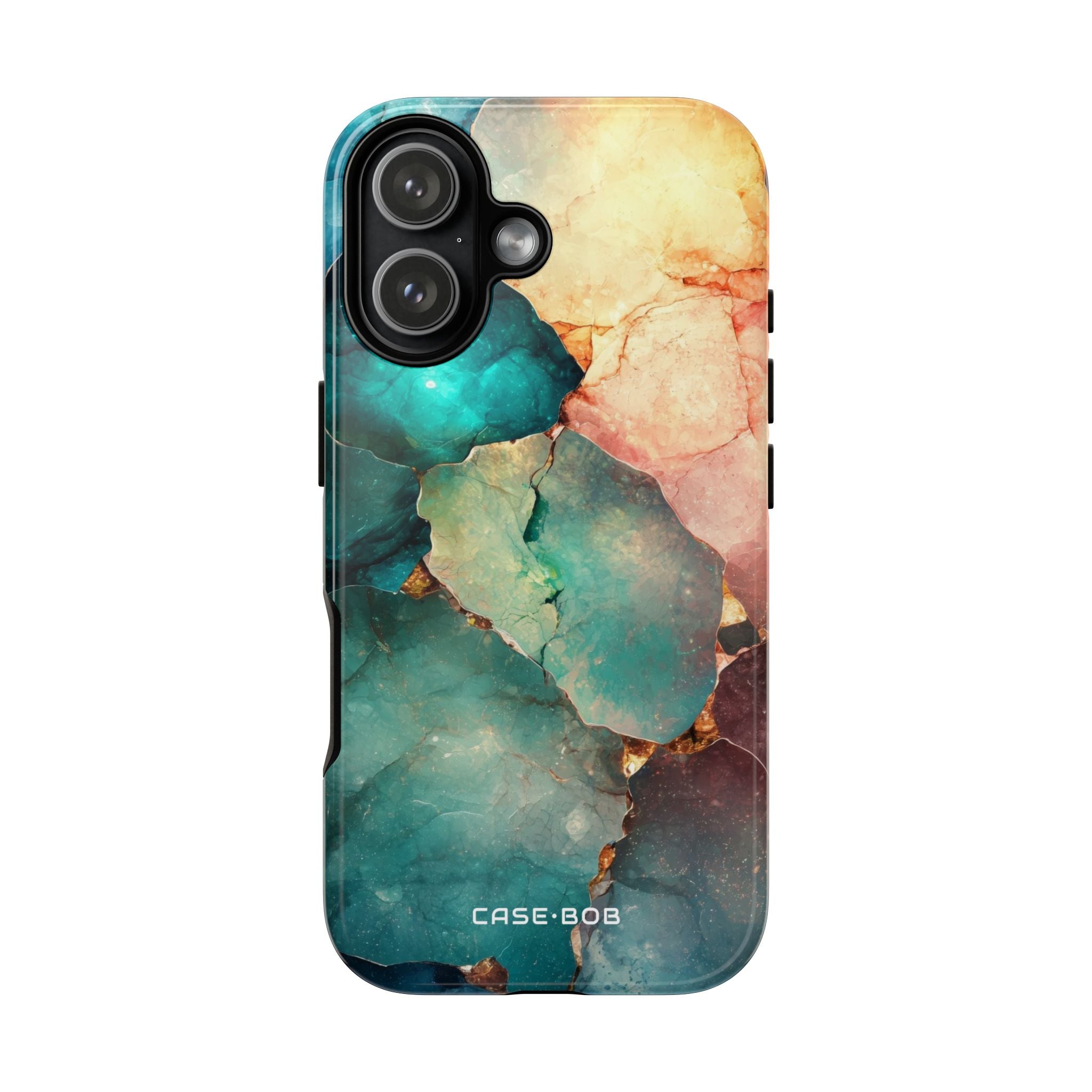 Teal Mosaic Veins iPhone 17 Case - Tough - CASE•BOB